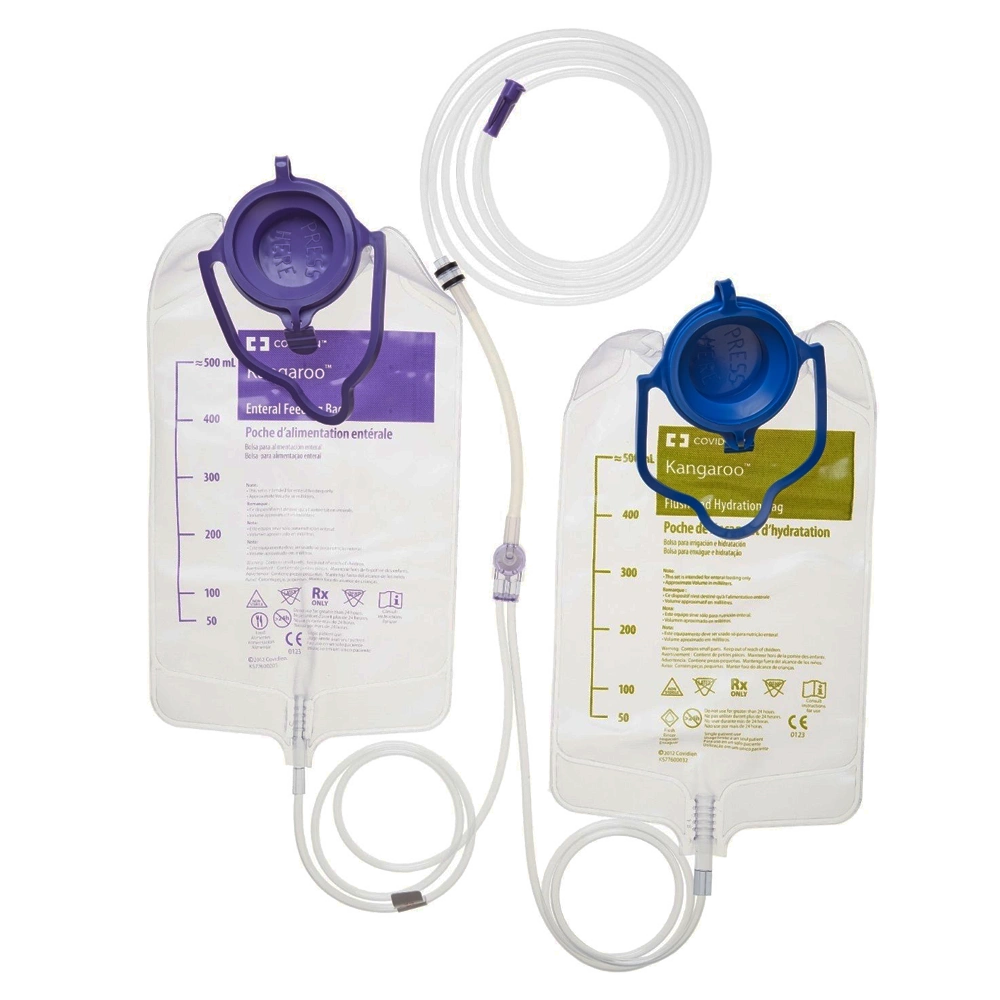 Kangaroo ePump Enteral Feeding Set with 1000mL Flush Bag
